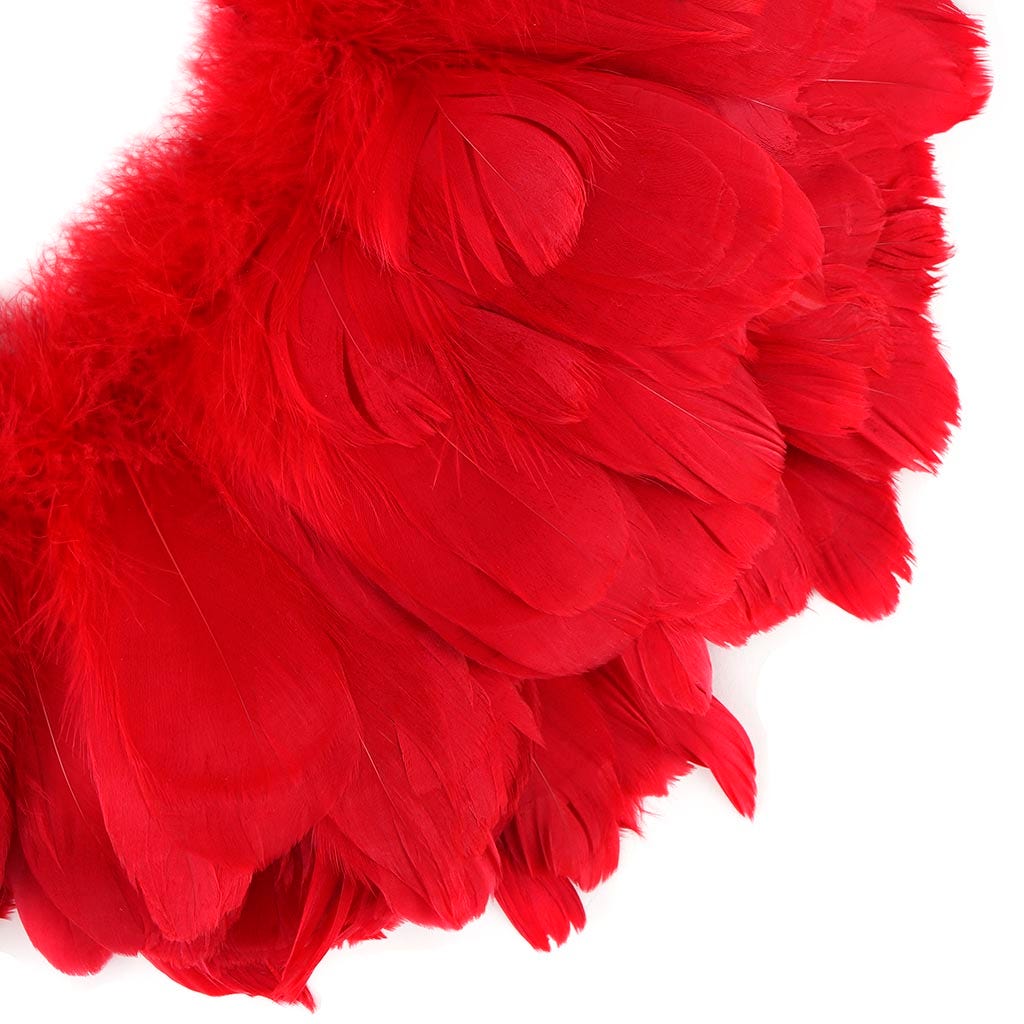 Goose Nagorie Feathers Dyed - Red - Feathers