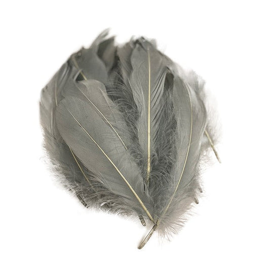 Goose Pallet Feathers 6-8’’ 12PC/PKG - Silver - Feathers