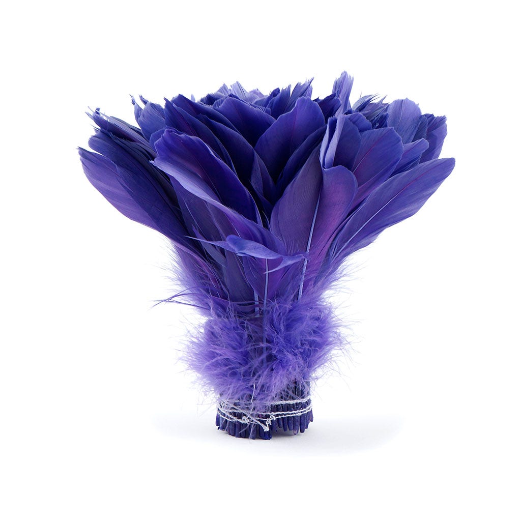 Goose Parried Pallets Dyed 0.50YD Lavender - Feathers