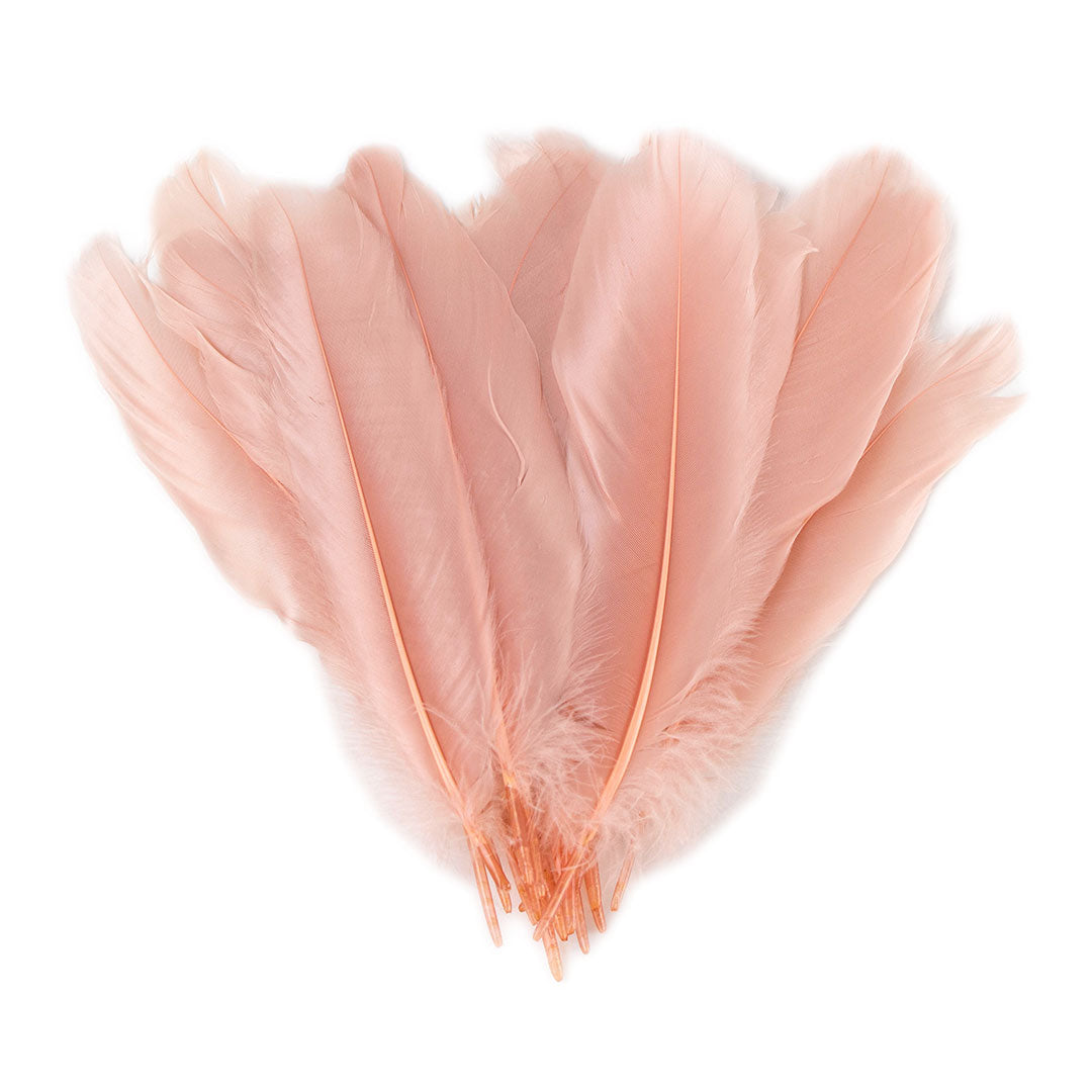 Goose Satinette Feathers Dyed - CHAMPAGNE - 1/4 lb