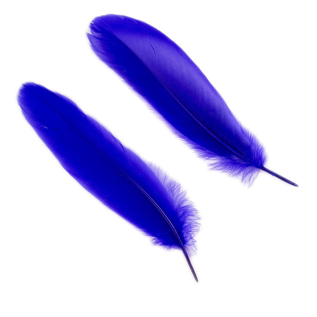 Goose Satinette Feathers Dyed - DARK LILAC - 1/4 lb