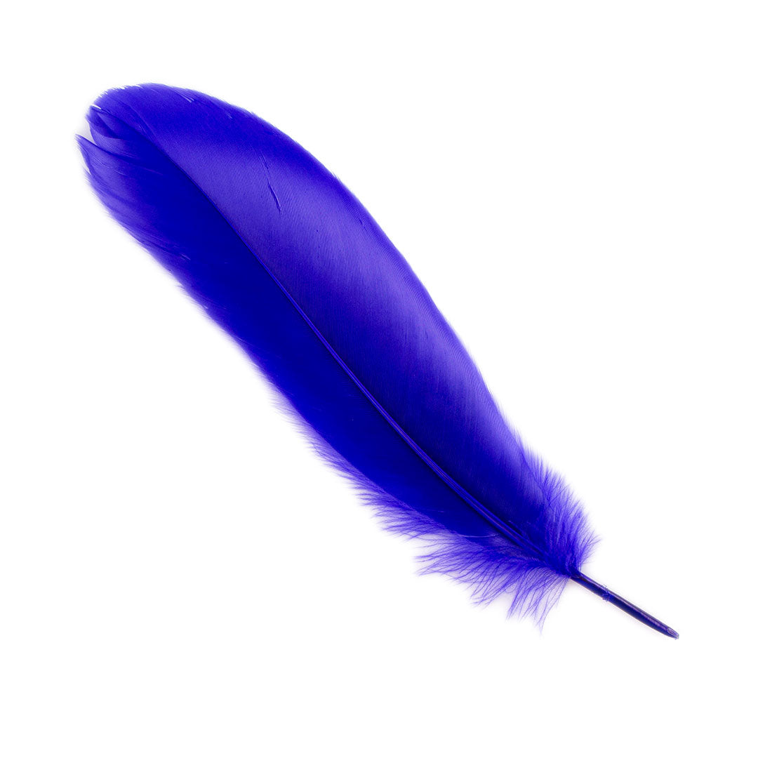 Goose Satinette Feathers Dyed - DARK LILAC - 1/4 lb