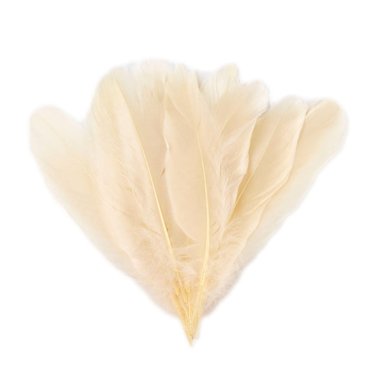 Goose Satinette Feathers Dyed - Ivory - 1/4 lb
