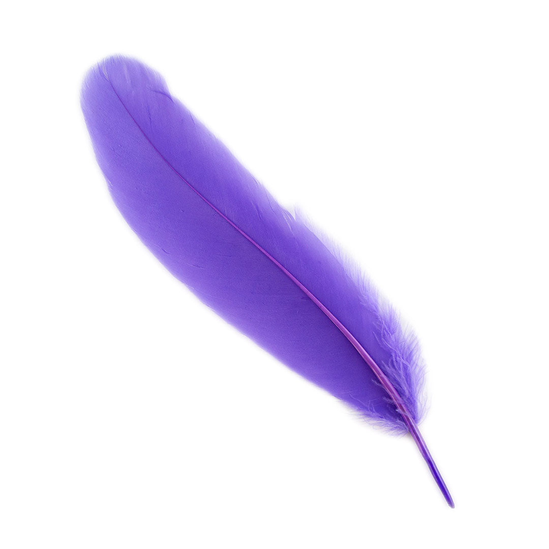 Goose Satinette Feathers Dyed - LAVENDER - 1/4 lb