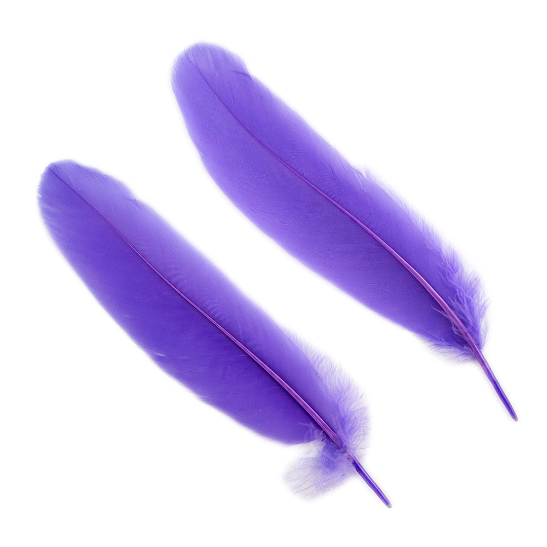 Goose Satinette Feathers Dyed - LAVENDER - 1/4 lb