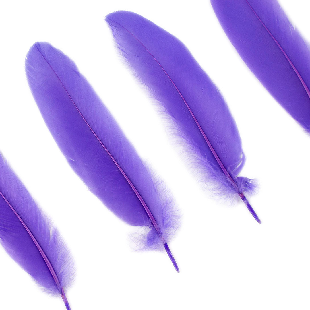 Goose Satinette Feathers Dyed - LAVENDER - 1/4 lb