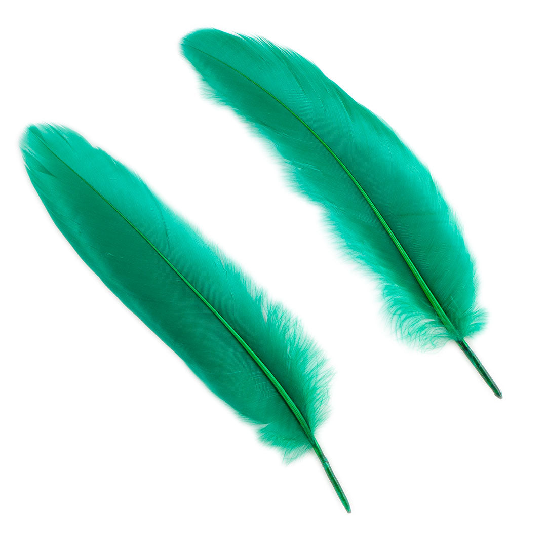 Goose Satinette Feathers Dyed - MARINE - 1/4 lb