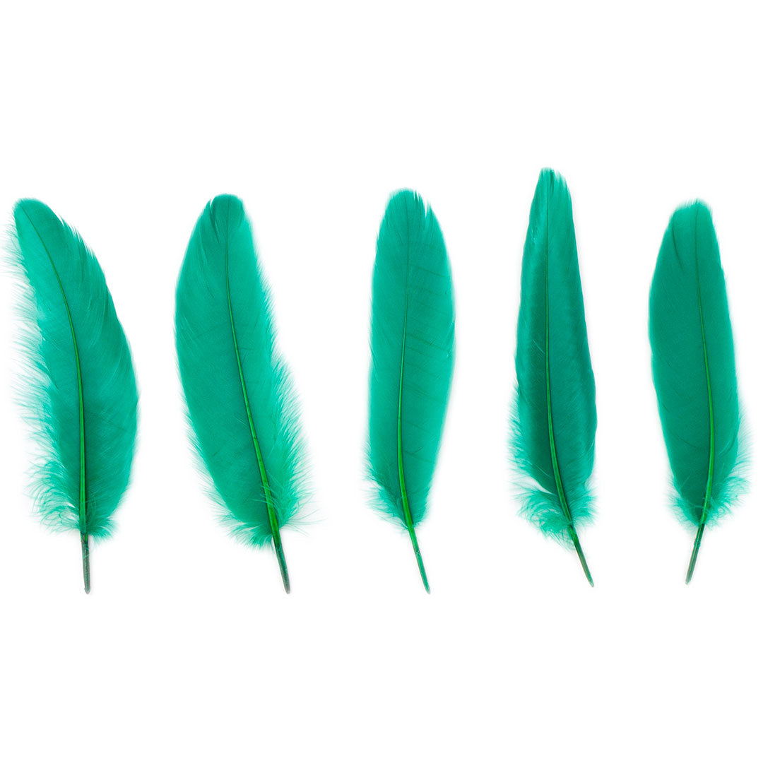 Goose Satinette Feathers Dyed - MARINE - 1/4 lb