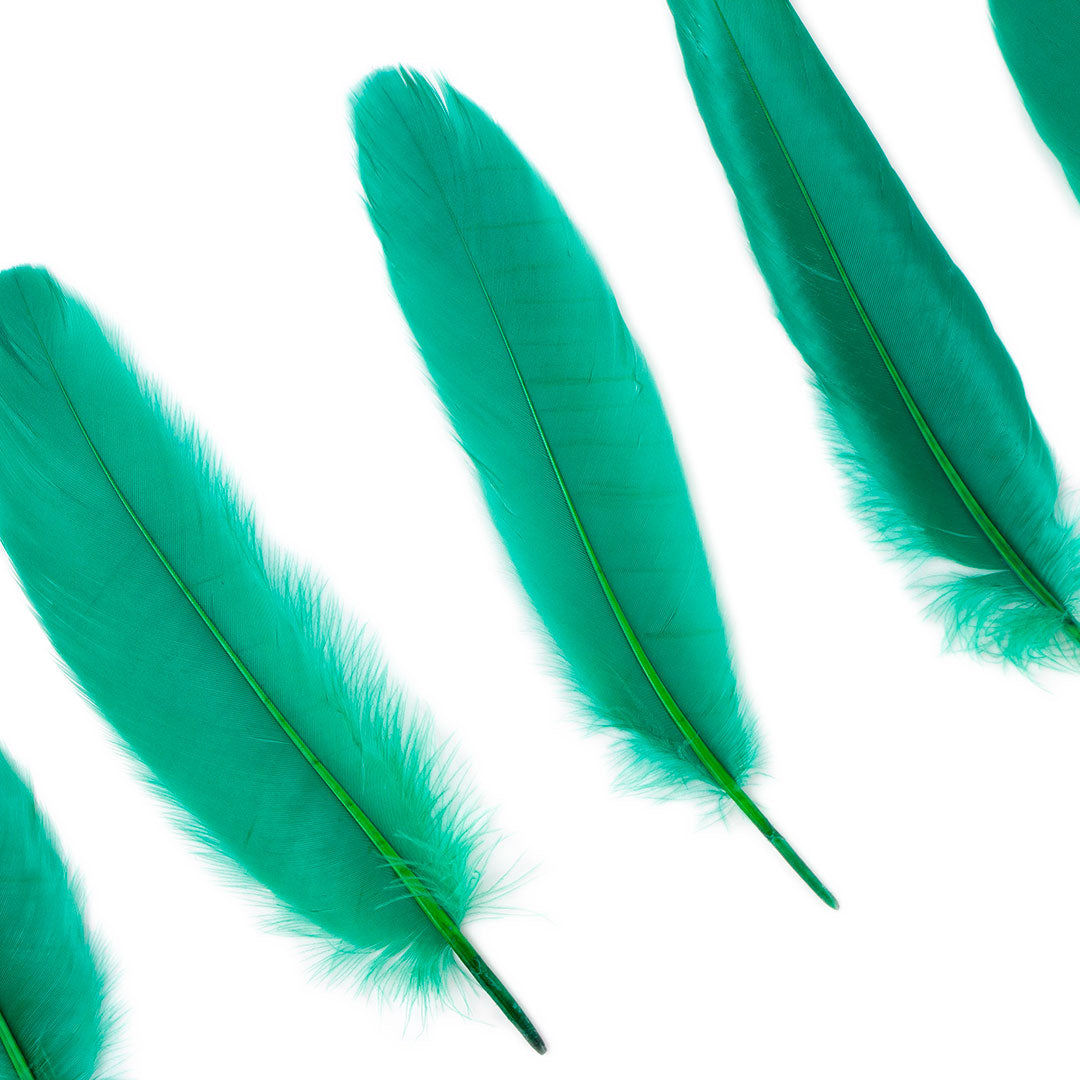 Goose Satinette Feathers Dyed - MARINE - 1/4 lb