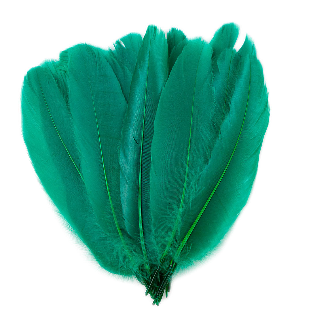 Goose Satinette Feathers Dyed - MARINE - 1/4 lb