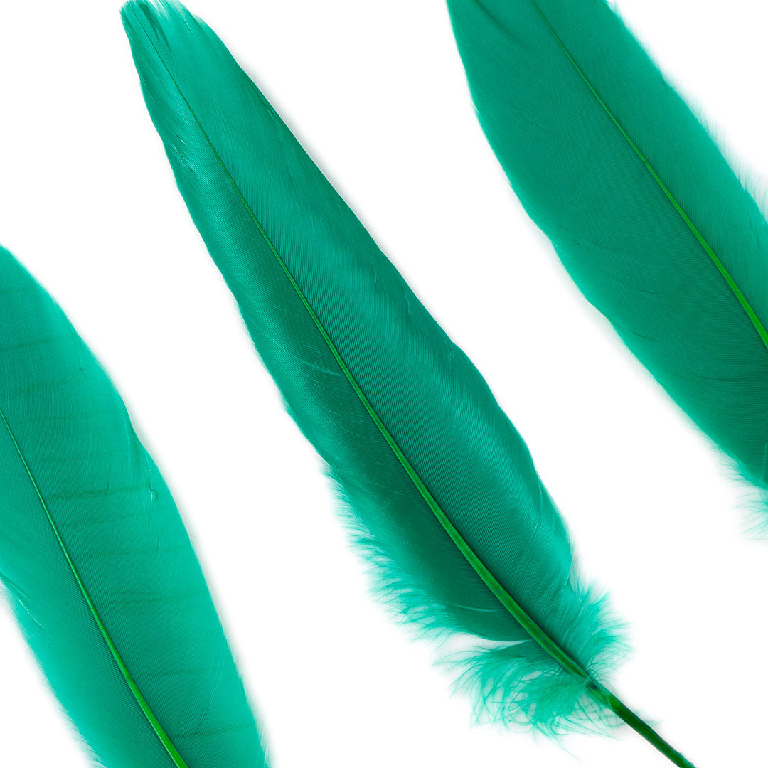 Goose Satinette Feathers Dyed - MARINE - 1/4 lb