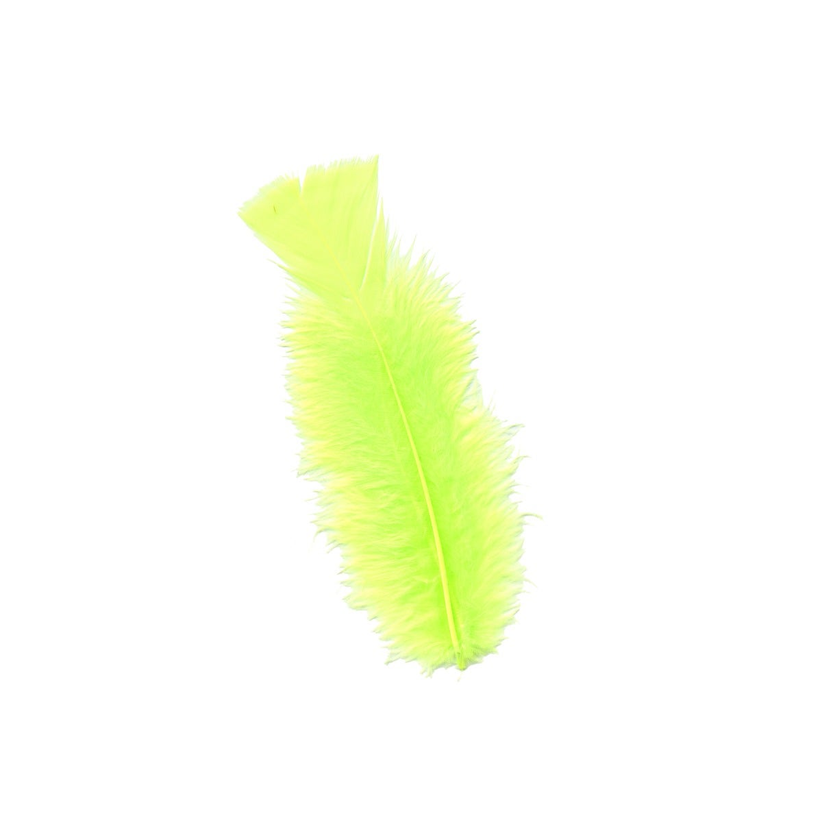 Loose Turkey Flats Dyed Feathers-Fluorescent Chartreuse