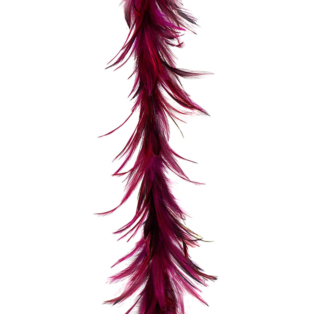 Hackle Feather Garland 2YD - Shocking Pink - Feathers