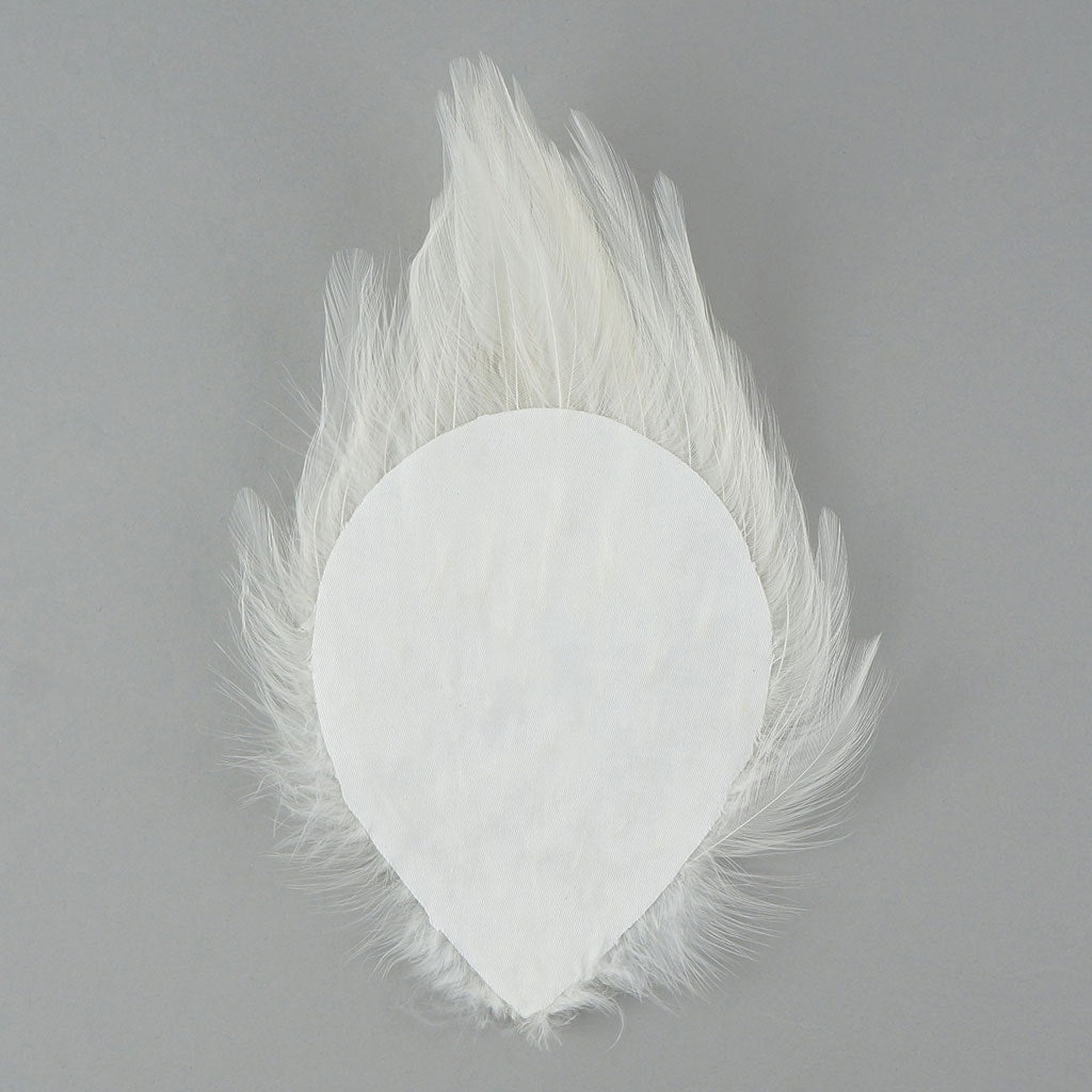 Hackle Feather Pad Dyed - White - Feathers