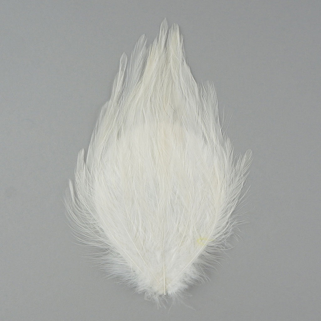 Hackle Feather Pad Dyed - White - Feathers