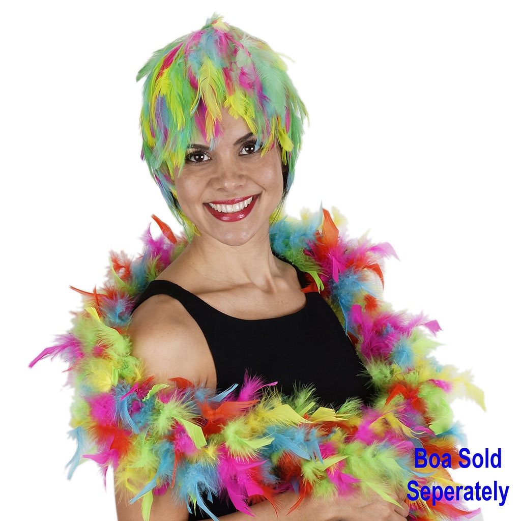 Hackle Feather Wig-Multi Colors - Bright Mix - Feathers