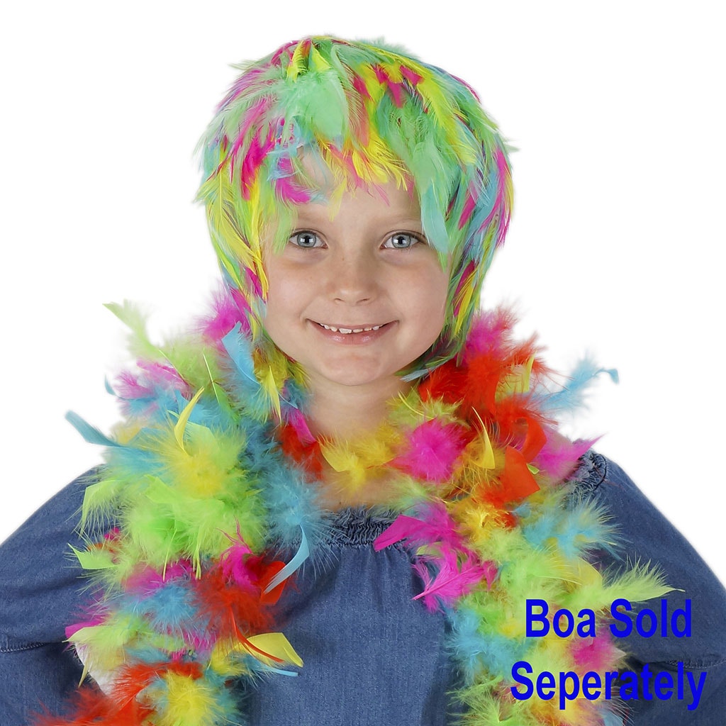 Hackle Feather Wig-Multi Colors - Bright Mix - Feathers