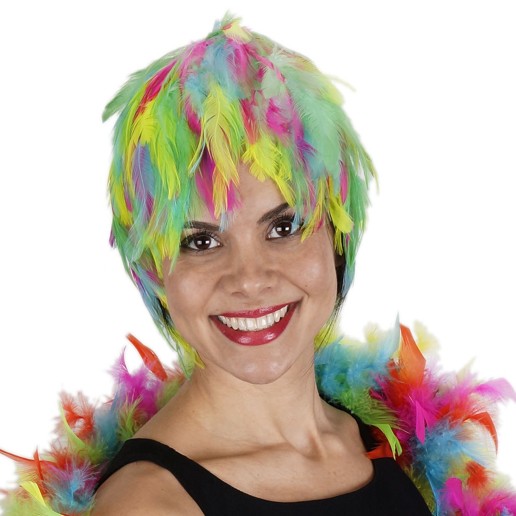 Hackle Feather Wig-Multi Colors - Bright Mix - Feathers