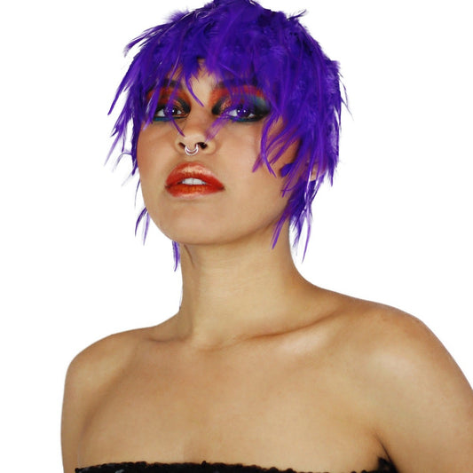 Hackle Feather Wig-Solid - Regal - Feathers