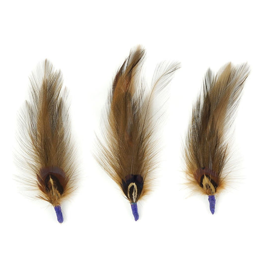 Hackle-Pheasant Hat Trim - Brown/Natural - Feathers