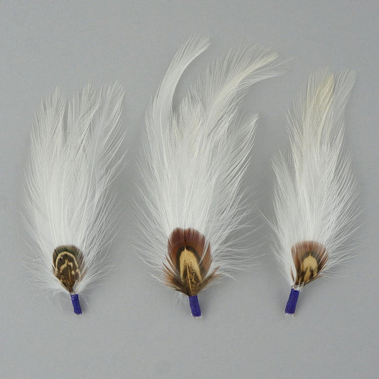 Hackle-Pheasant Hat Trim - Ivory/Natural - Feathers