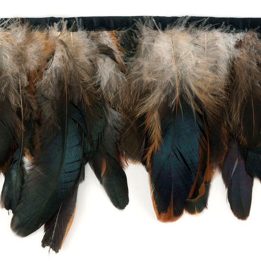 Half Bronze-Irid Coque Fringe Natural - Feathers