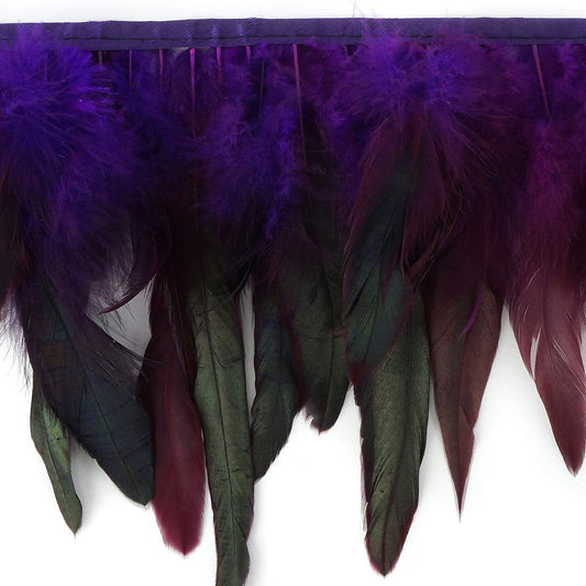 Half Bronze-Irid Schlappen Fringe Dyed Fl Lilac - Feathers