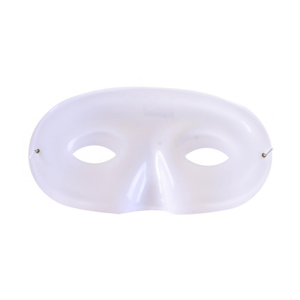 Half Face Mask Form Case - White - Feathers