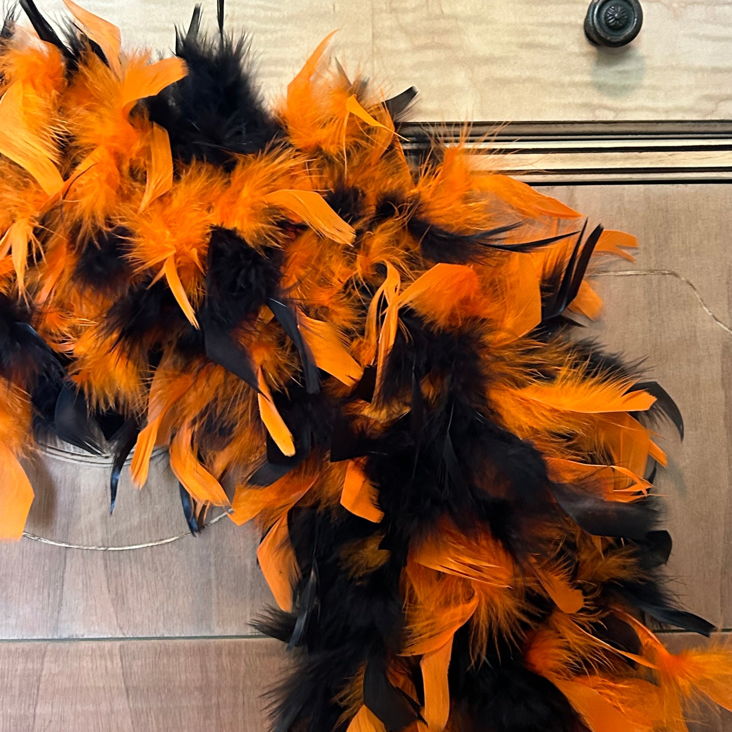 Orange and Black Halloween Wreath