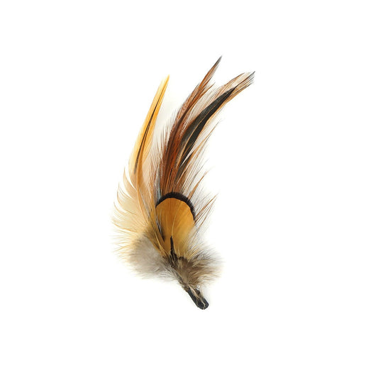 Hat Feather Trim With Hackle and Venery Pheasant - Natural - Feathers