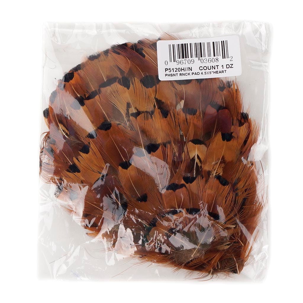 Heart Ringneck Feather Pad - Natural - Feathers