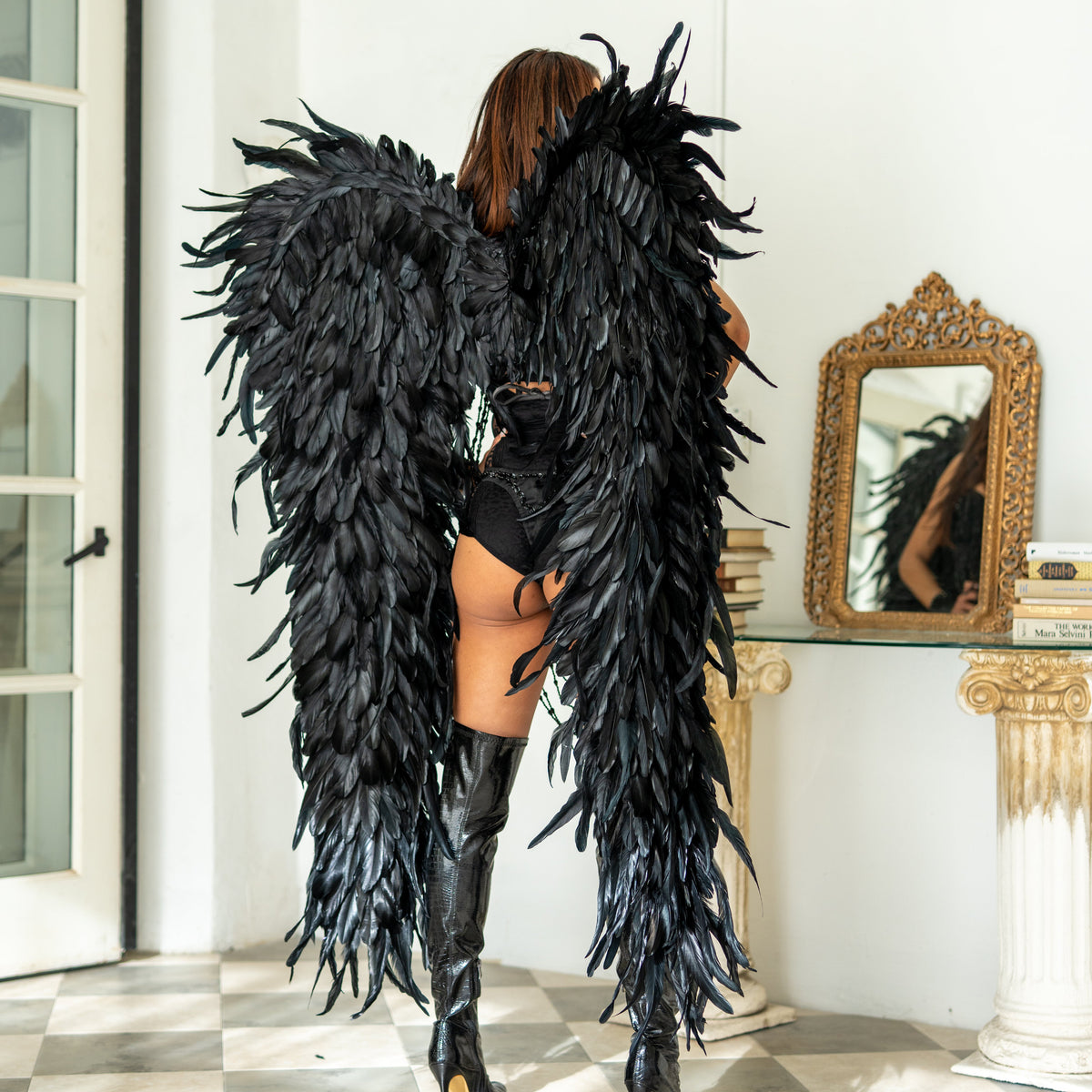 Role Party Large Angel Feather Wings – 100cm X 50cm Fancy Dress Costume Accessory