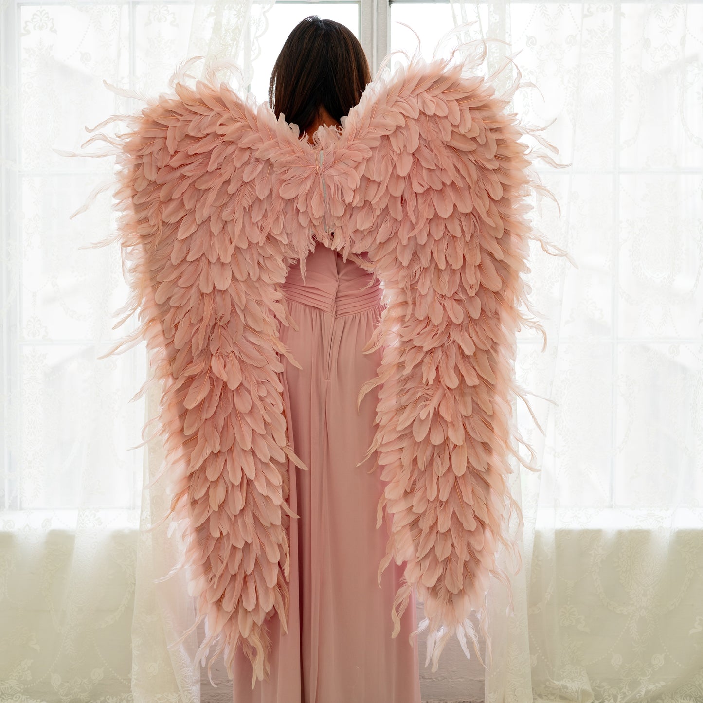 Huge Rose Gold Angel Wings