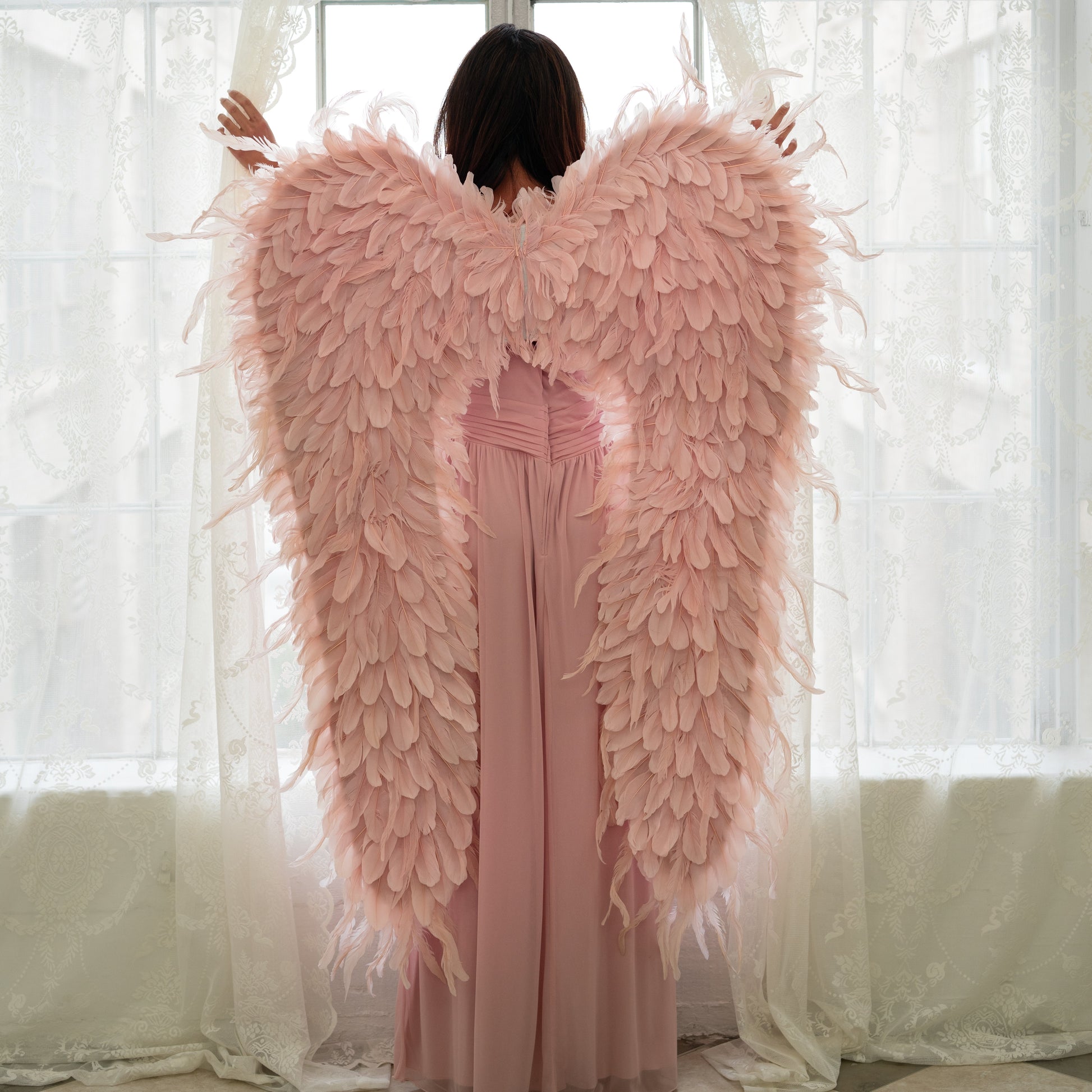 Huge Rose Gold Angel Wings