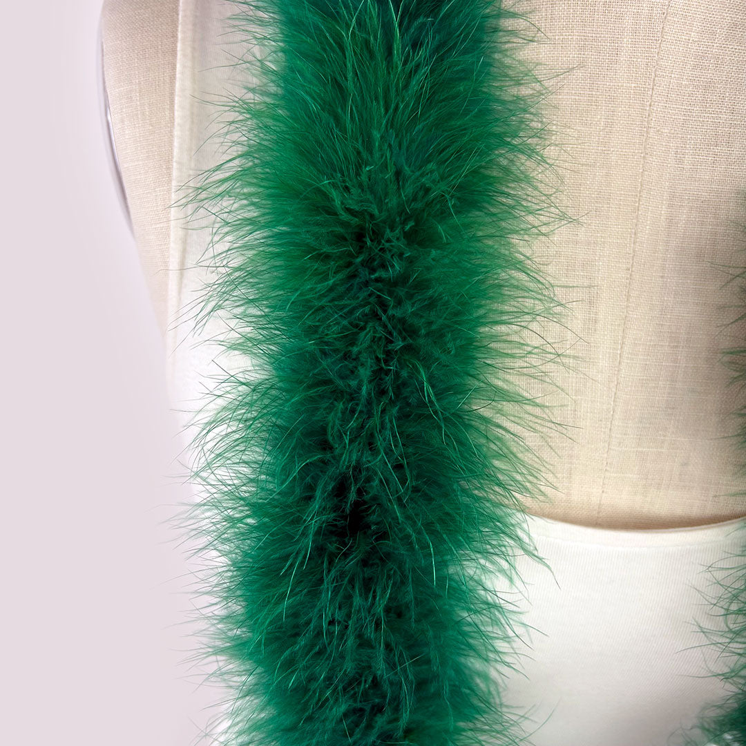 Full Marabou Feather Boa - Hunter Green