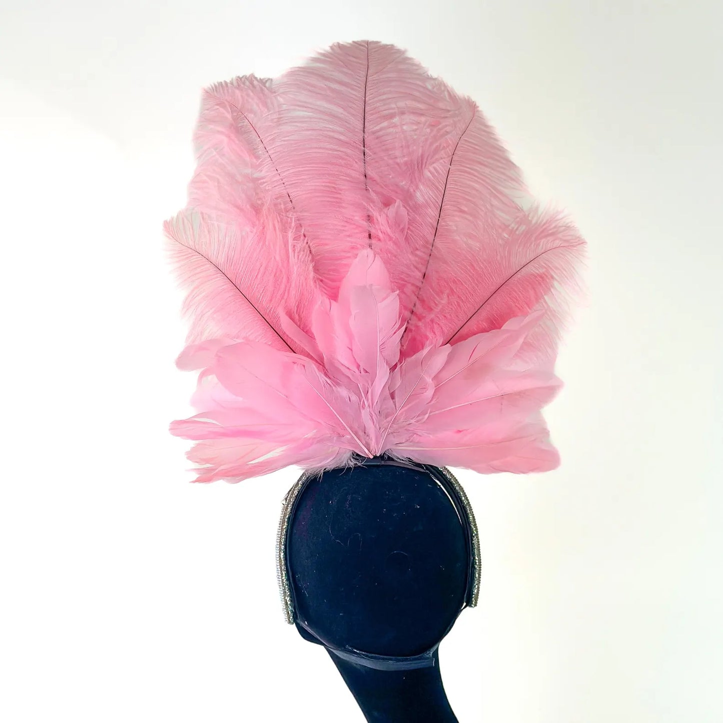 Ginger Candy Pink Showgirl Feather Headpiece
