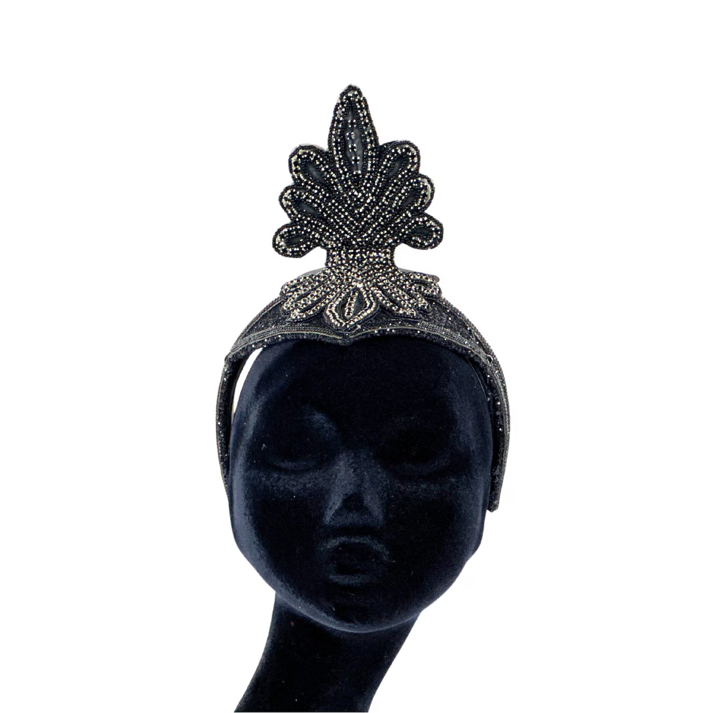 Ginger Champagne Showgirl Feather Headpiece