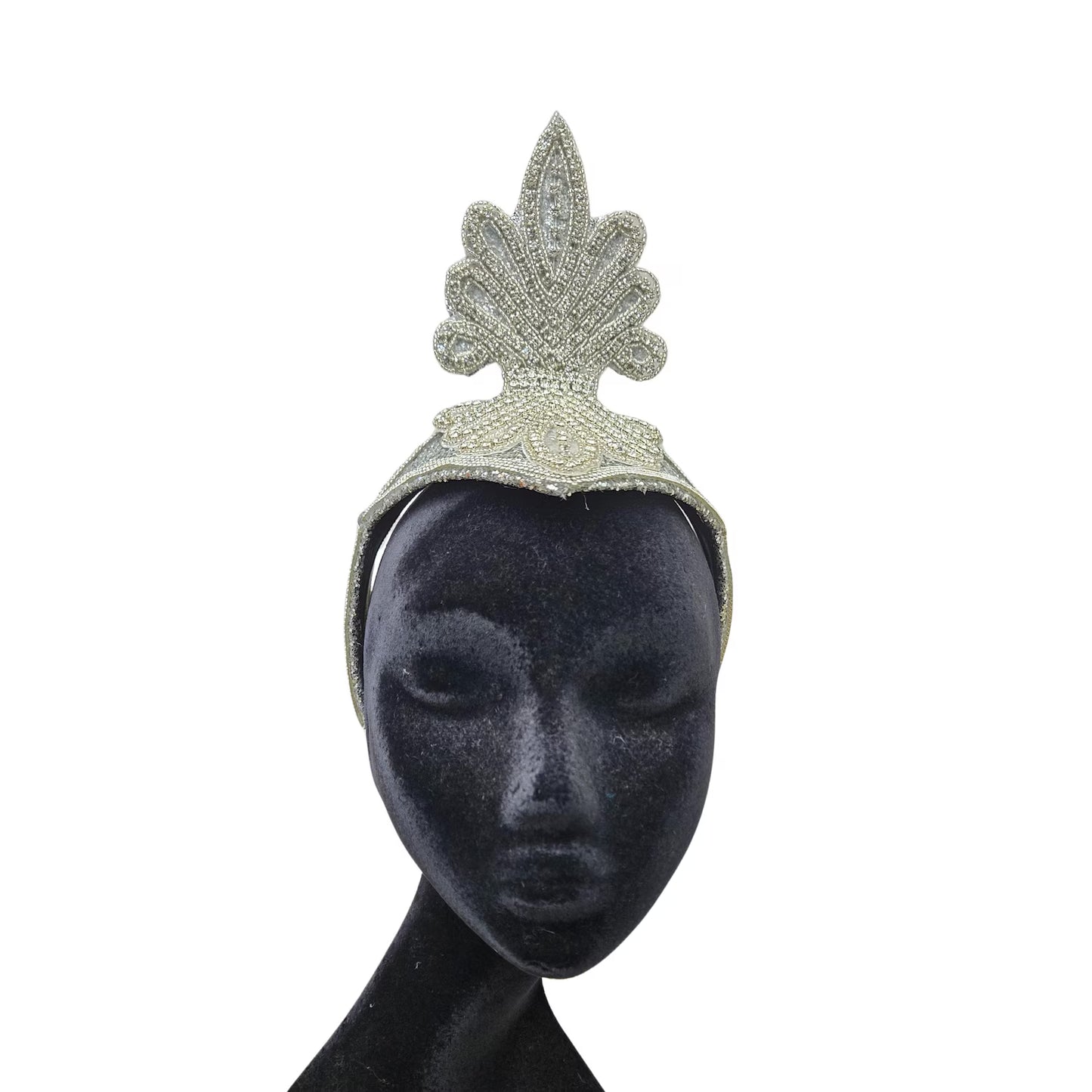 Ginger Champagne Showgirl Feather Headpiece