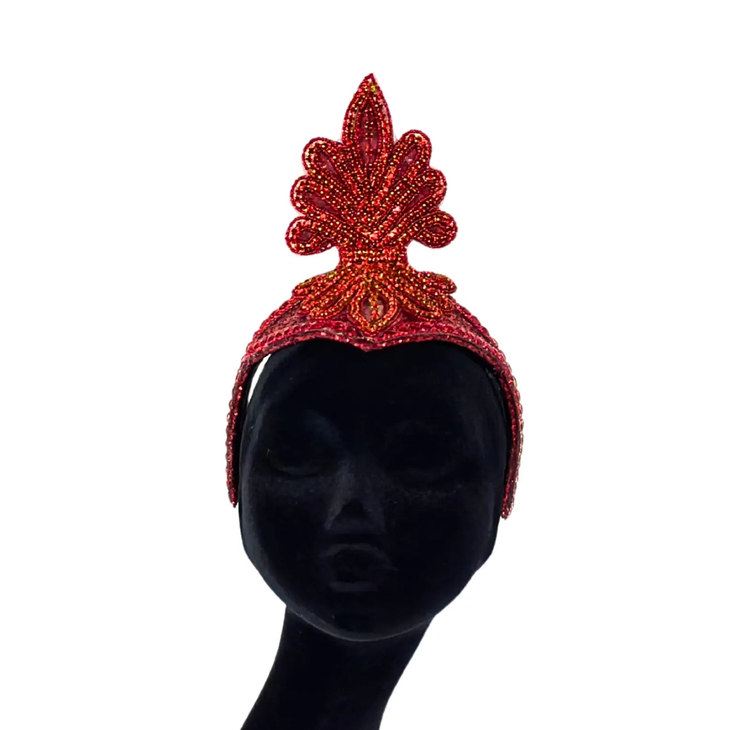 Ginger Cinnamon Feather Showgirl Headpiece