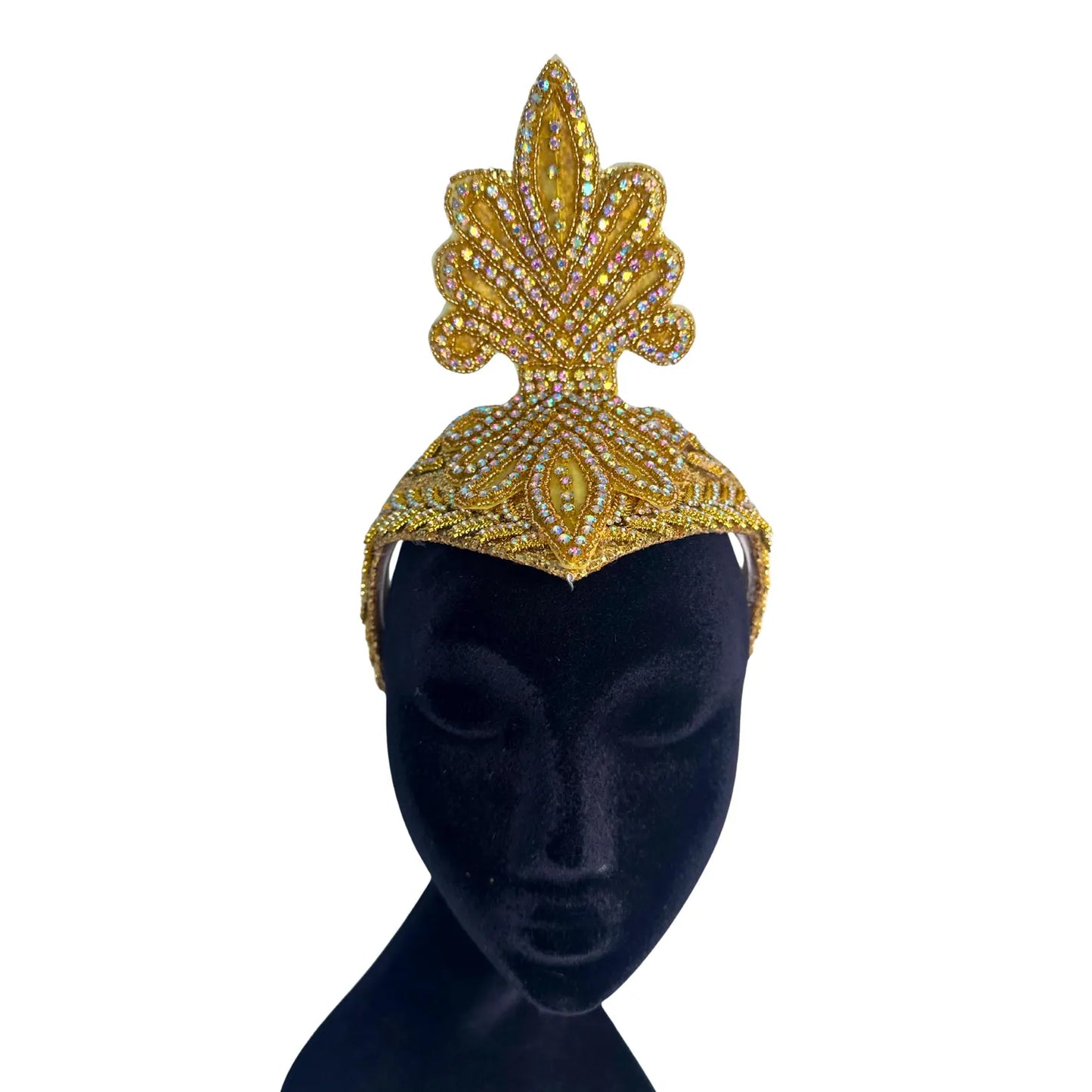 Ginger Dark Aqua Showgirl Feather Headpiece