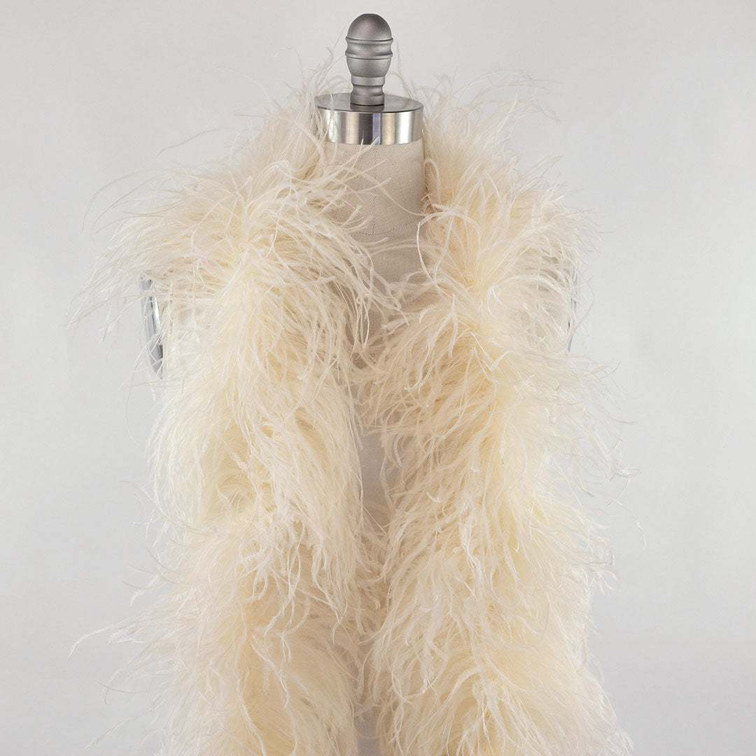 Ivory 4 Ply Ostrich Feather Boa