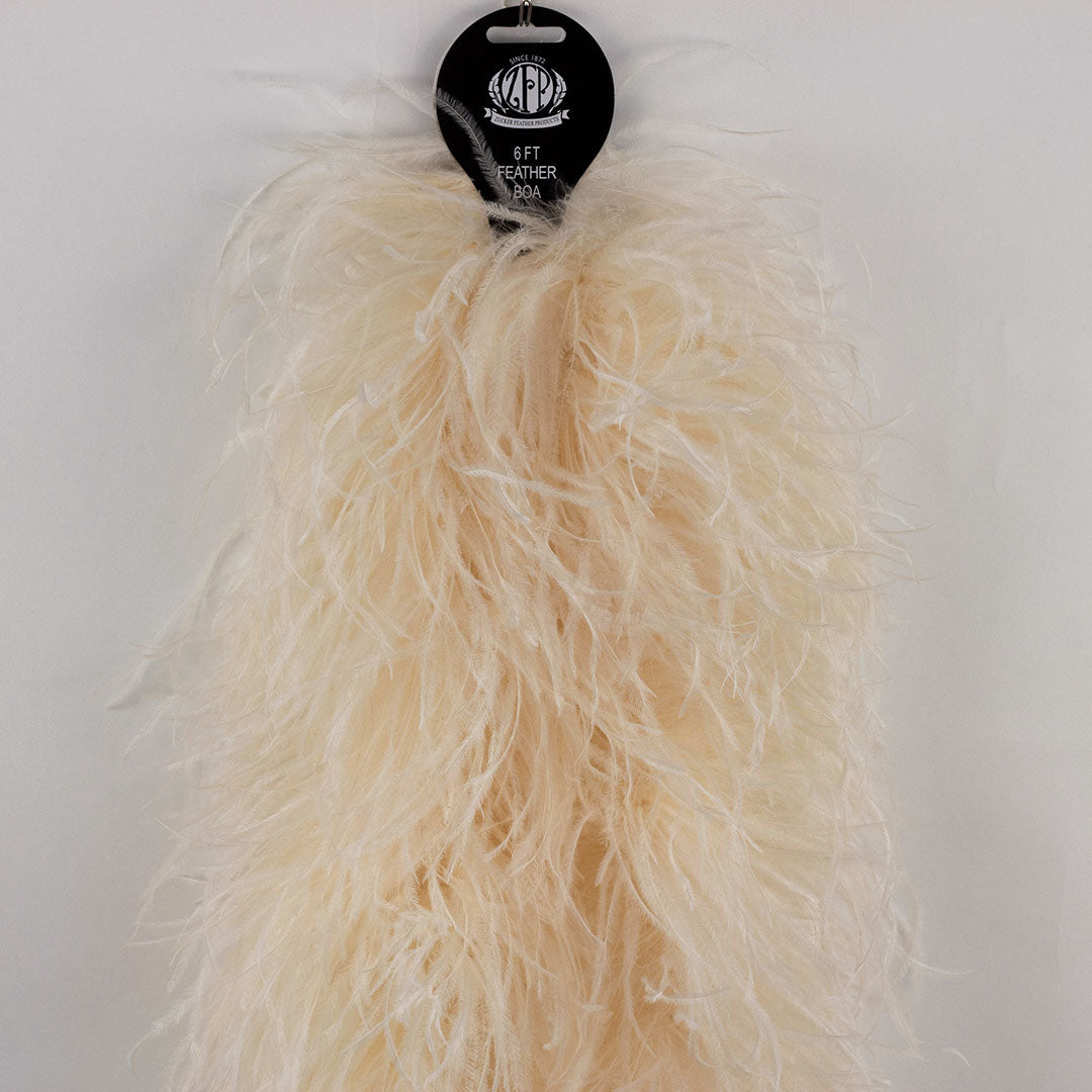 Ivory 4 Ply Ostrich Feather Boa