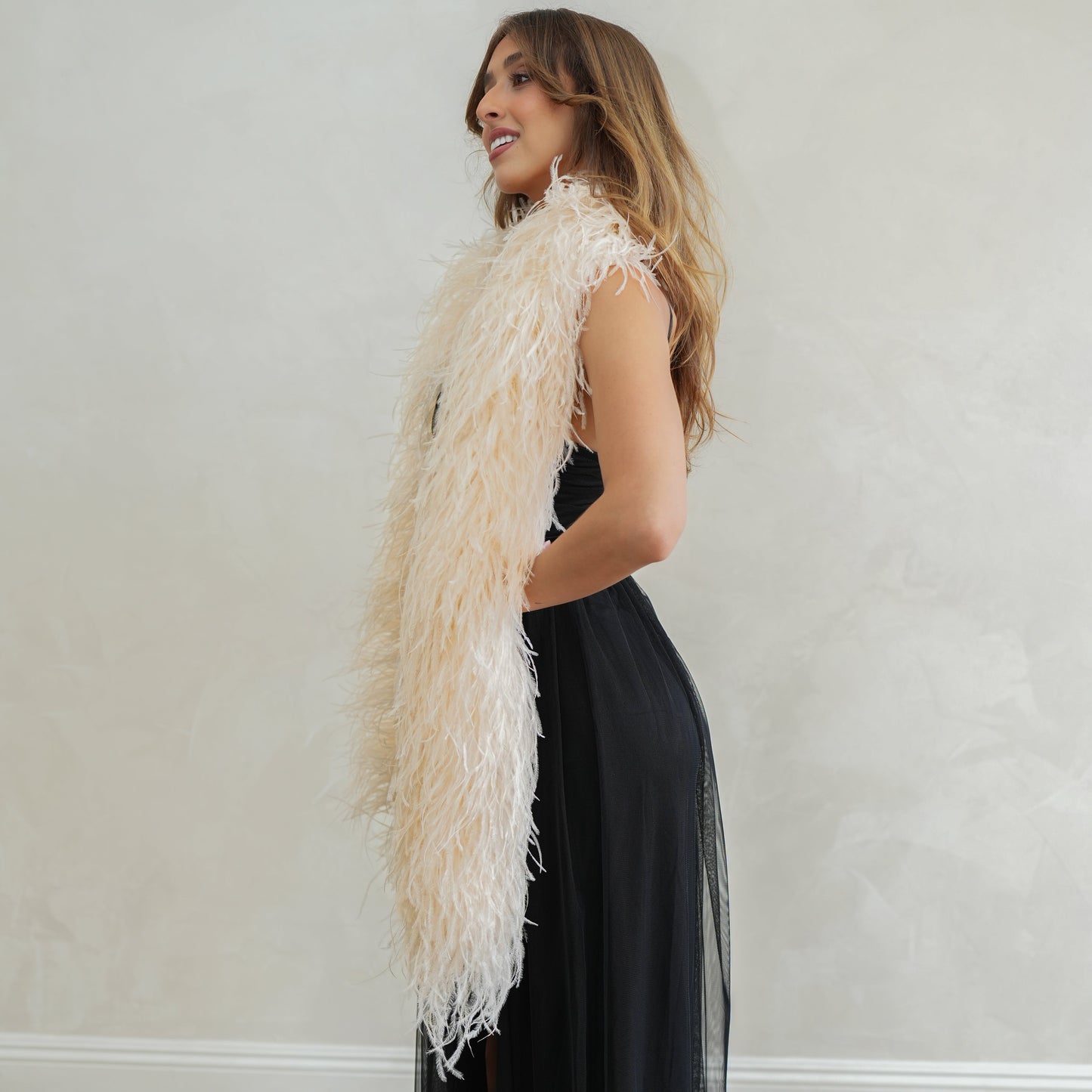 Ivory 6 Ply Ostrich Feather Boa