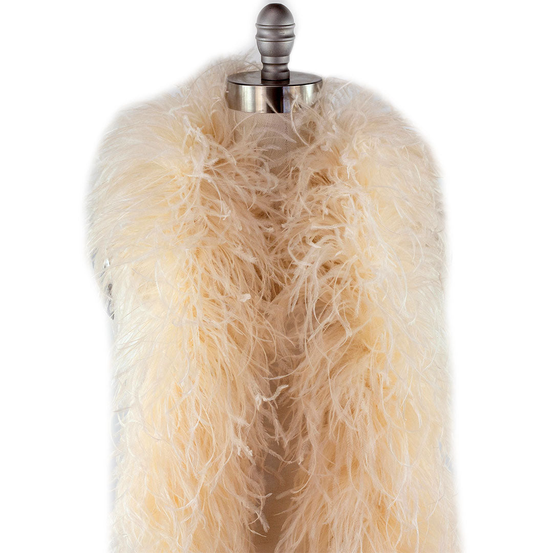 Ivory 6 Ply Ostrich Feather Boa