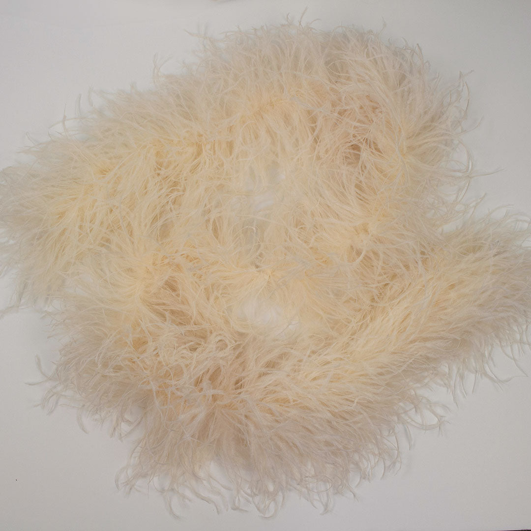Ivory 4 Ply Ostrich Feather Boa