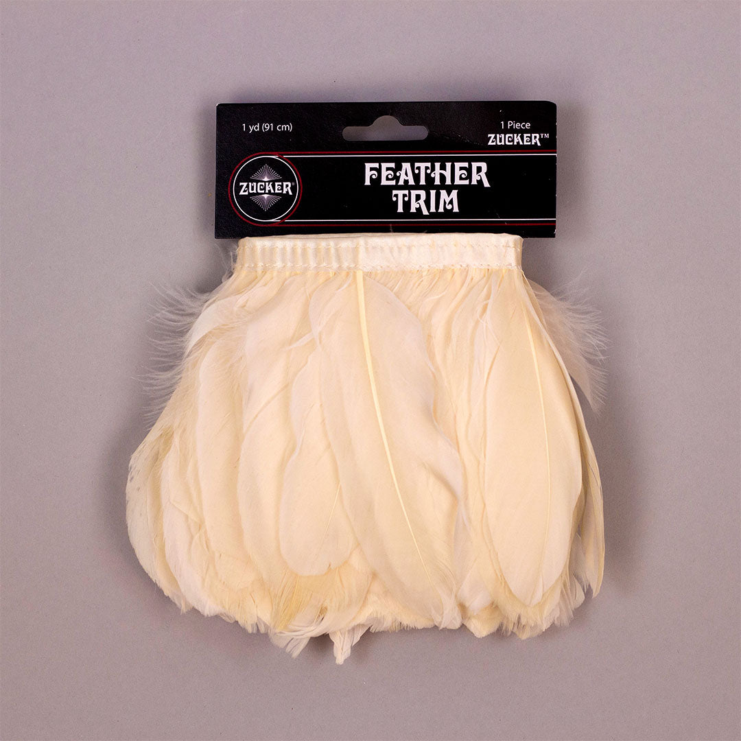 Goose Pallets Parried Fringe With Bias 6 inch   1yd Bolt --Ivory