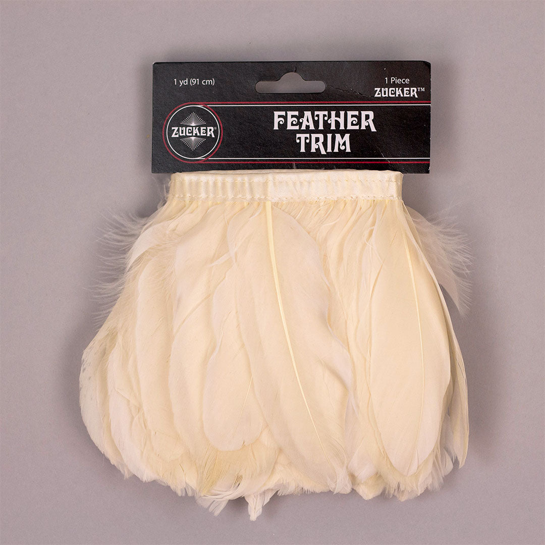 Goose Pallets Parried Fringe With Bias 6 inch   1yd Bolt --Ivory