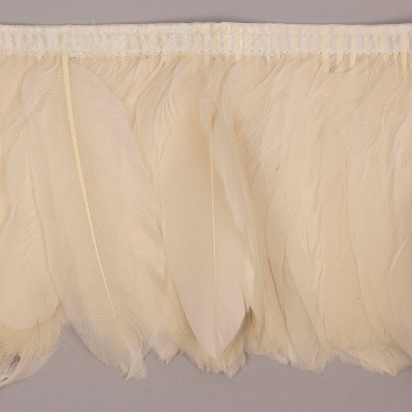 Goose Pallets Parried Fringe With Bias 6 inch   1yd Bolt --Ivory