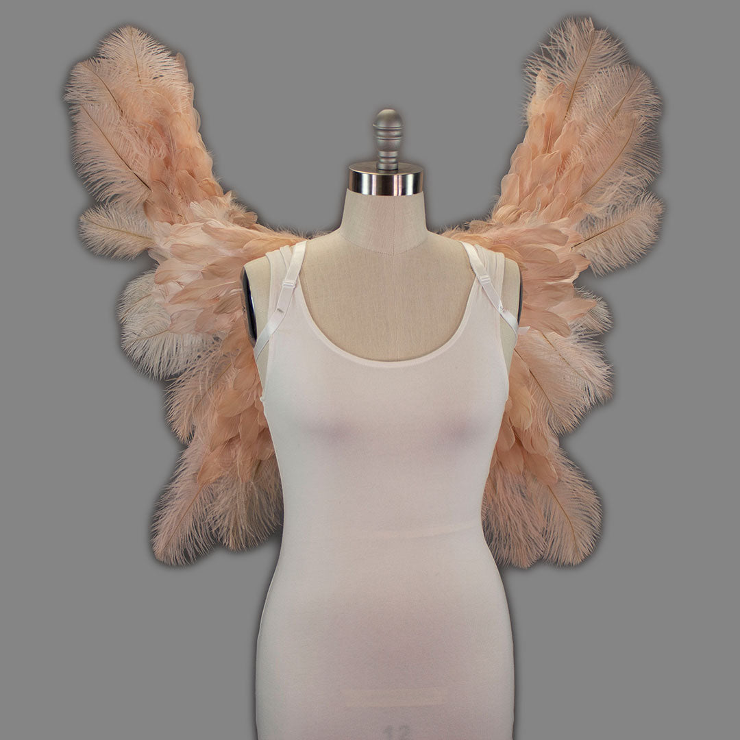 Large Angel Wings 64’’X 25’’ - Champagne - Feather Wings