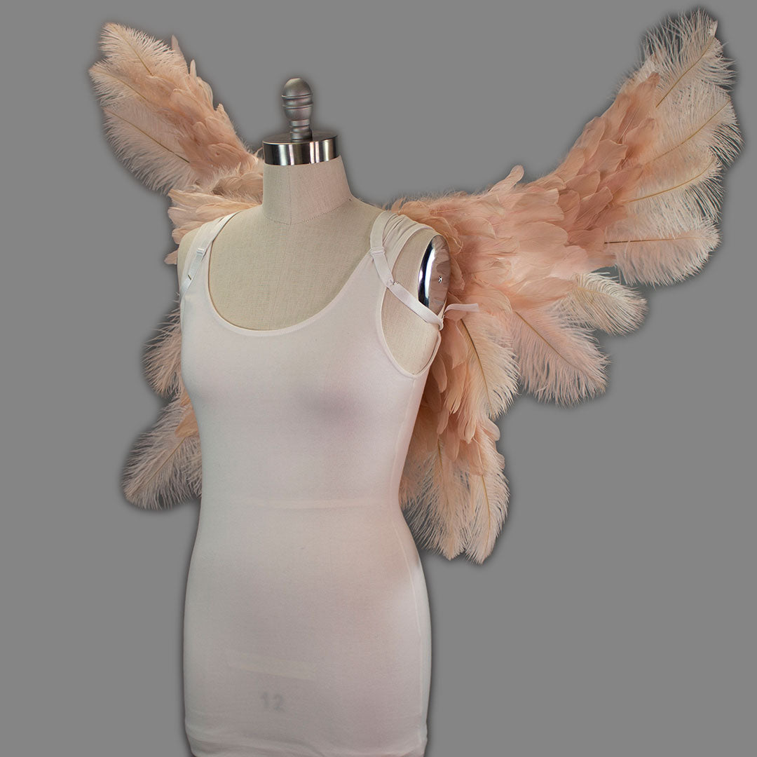 Large Angel Wings 64’’X 25’’ - Champagne - Feather Wings